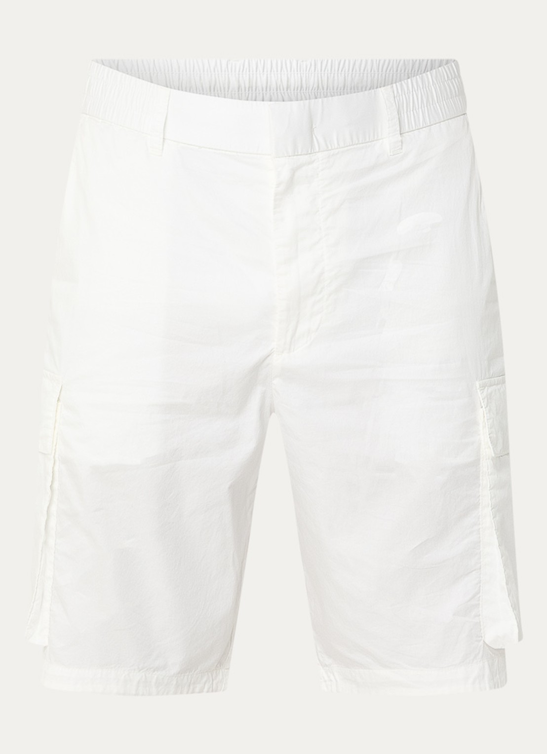 Armani Loose fit korte cargobroek met steekzakken - voorkant 2 wit