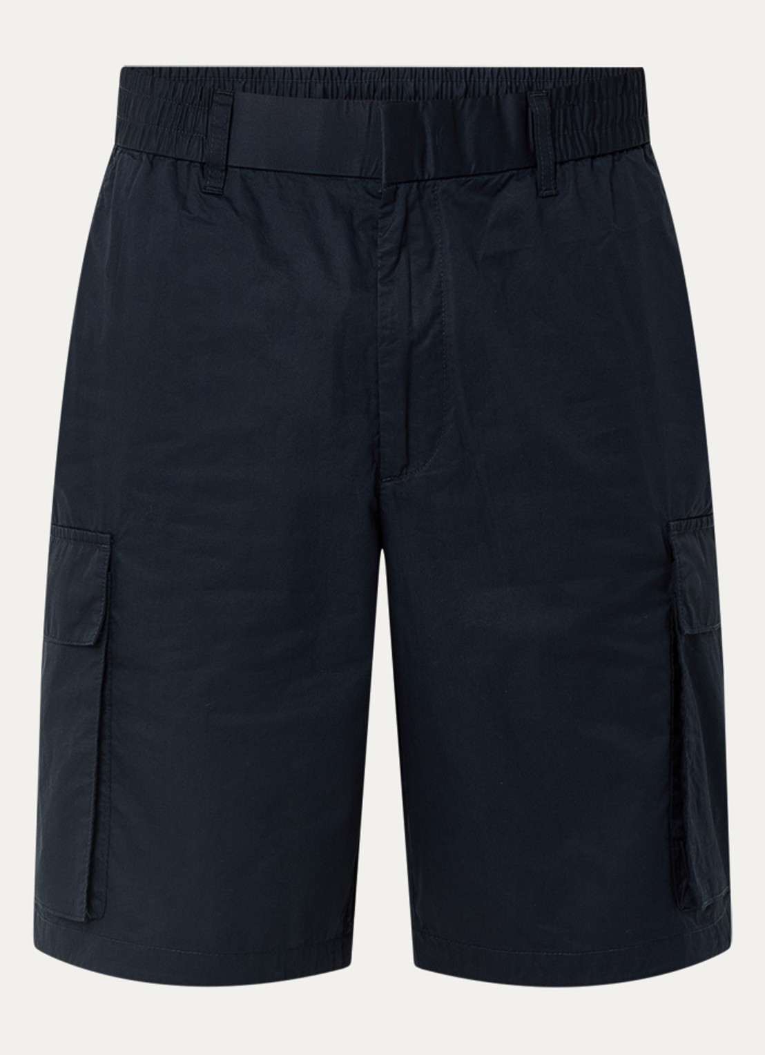 Armani Loose fit korte cargobroek met steekzakken - voorkant 2 donkerblauw
