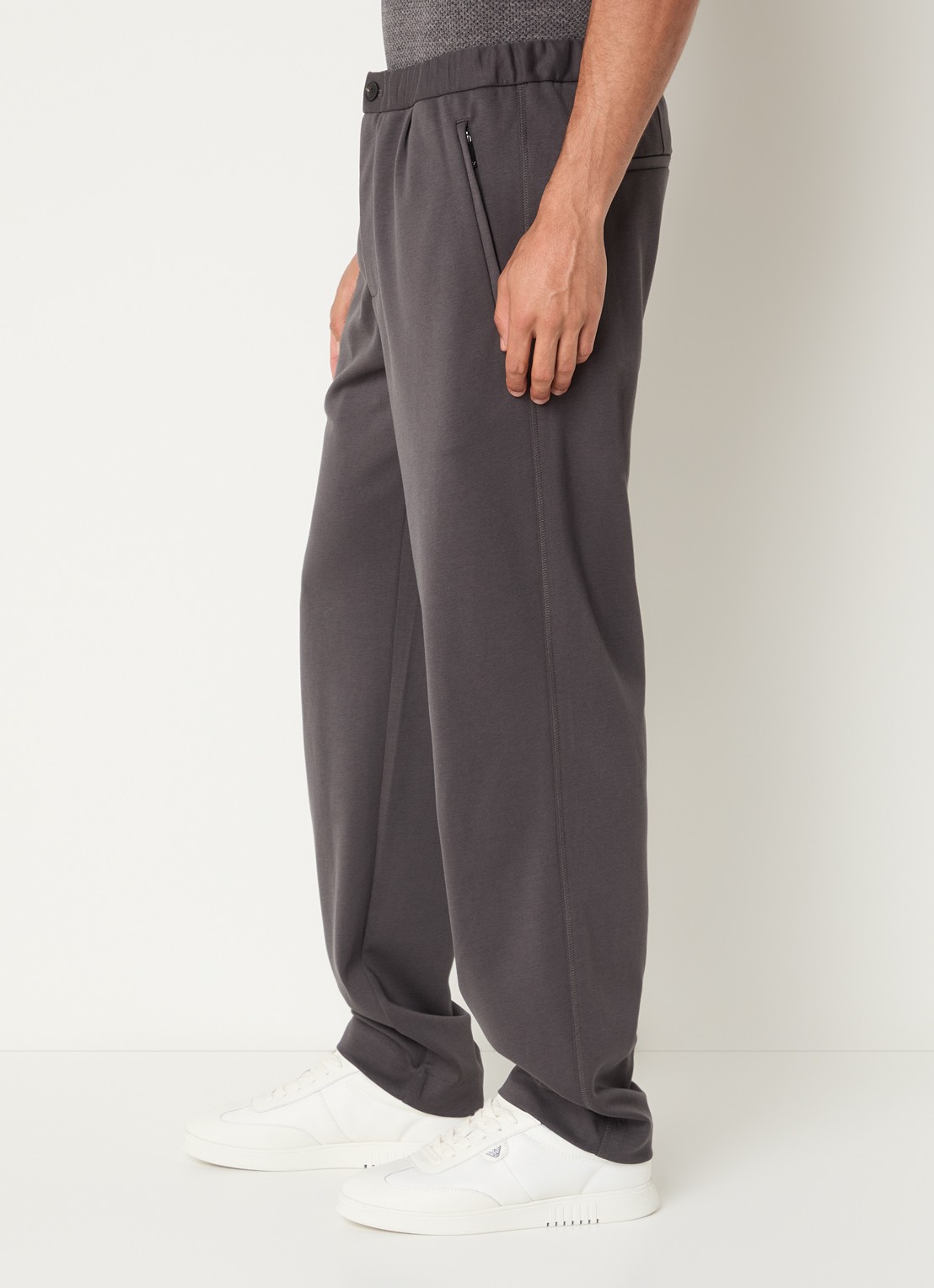 Armani Loose fit pantalon met steekzakken - detail 2 donkergrijs