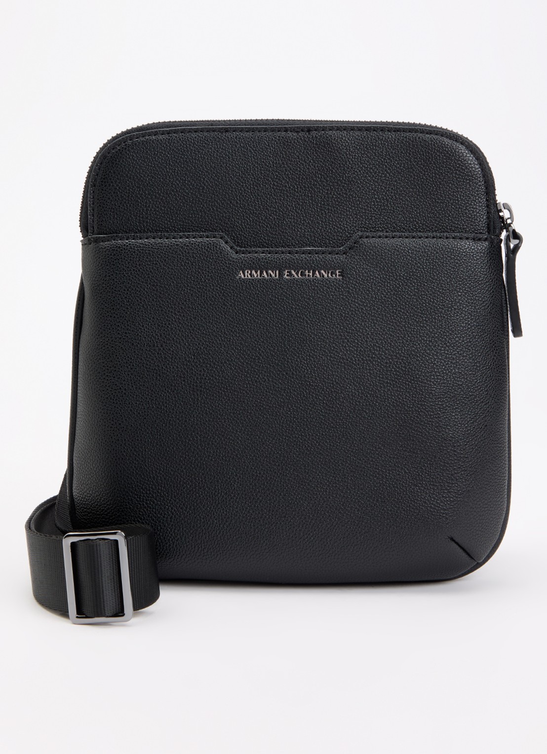 Armani Messenger schoudertas van imitatieleer - voorkant 2 zwart