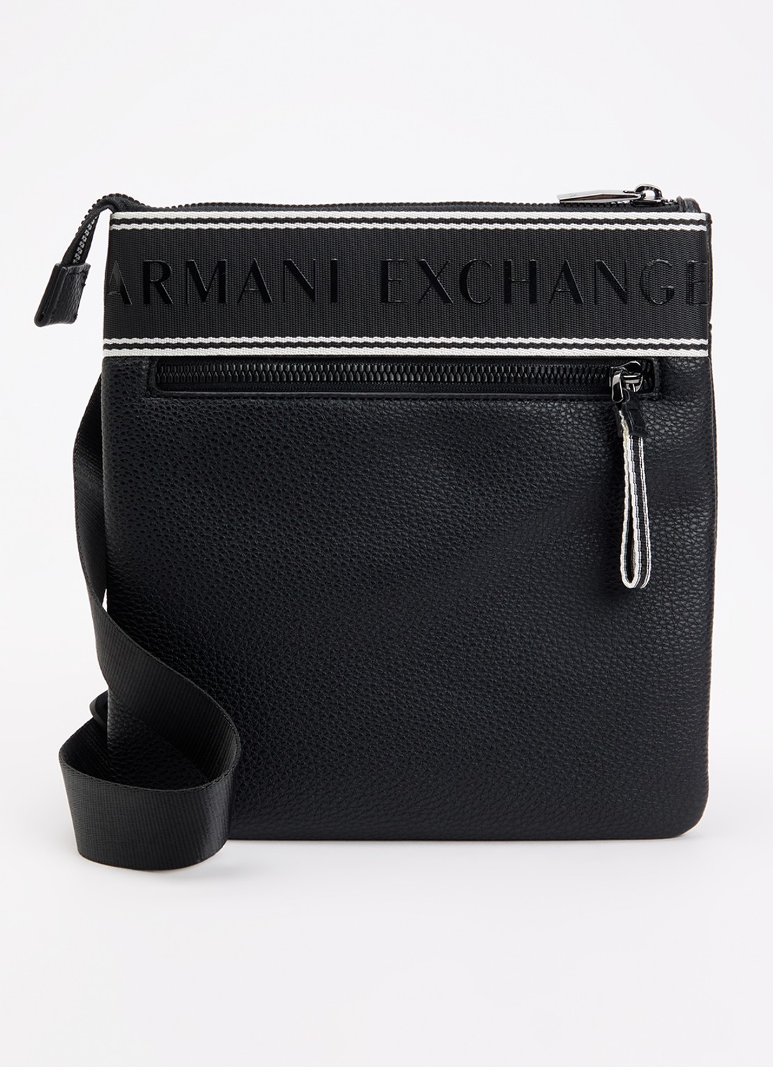 Armani Messenger schoudertas van imitatieleer - voorkant zwart