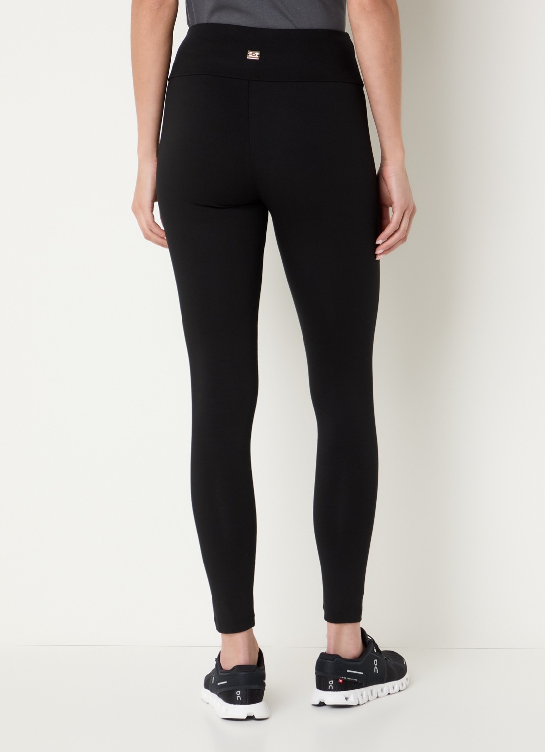 Armani Mid waist skinny fit trainingslegging - achterkant 5 zwart