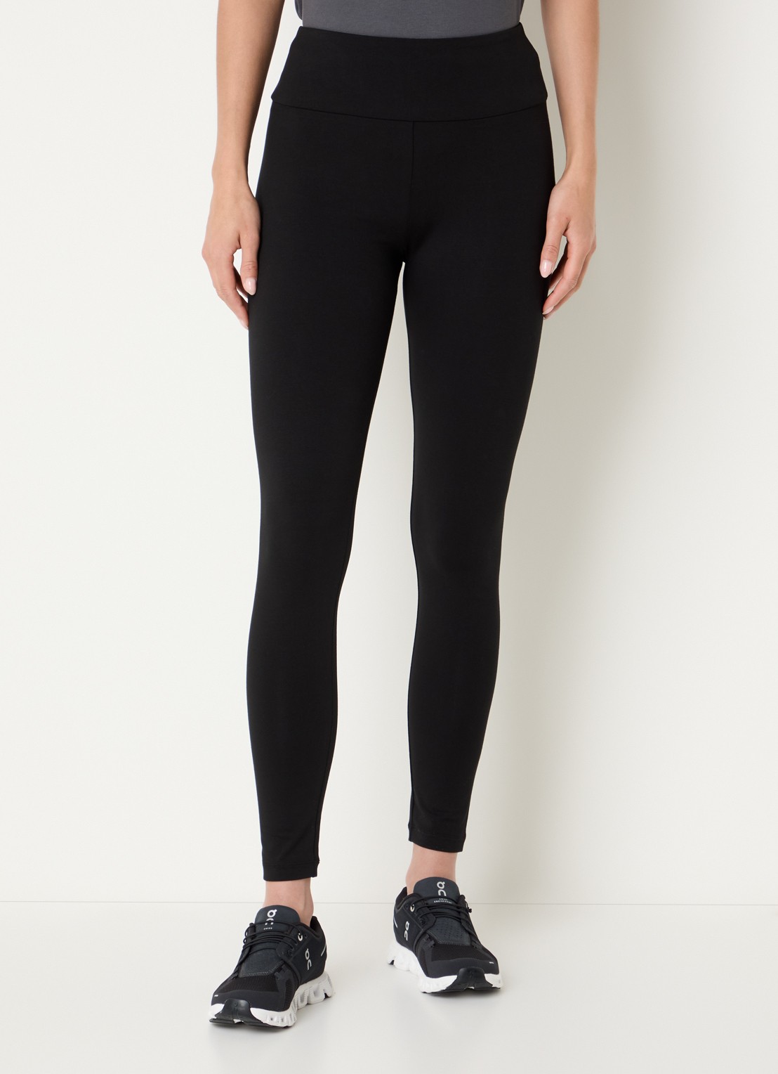 Armani Mid waist skinny fit trainingslegging - detail zwart