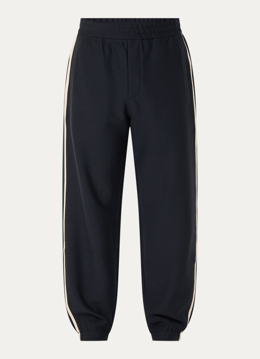 Armani Mid waist tapered fit joggingbroek - voorkant donkerblauw