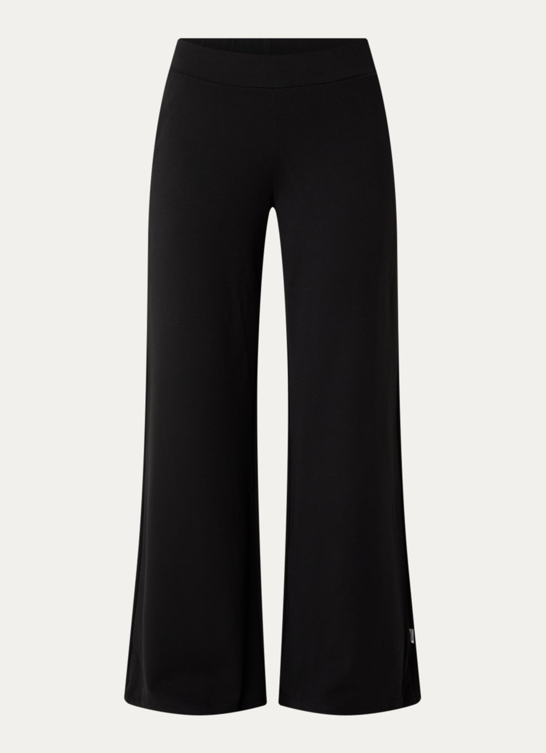 Armani Mid waist wide fit broek met steekzakken - voorkant 3 zwart
