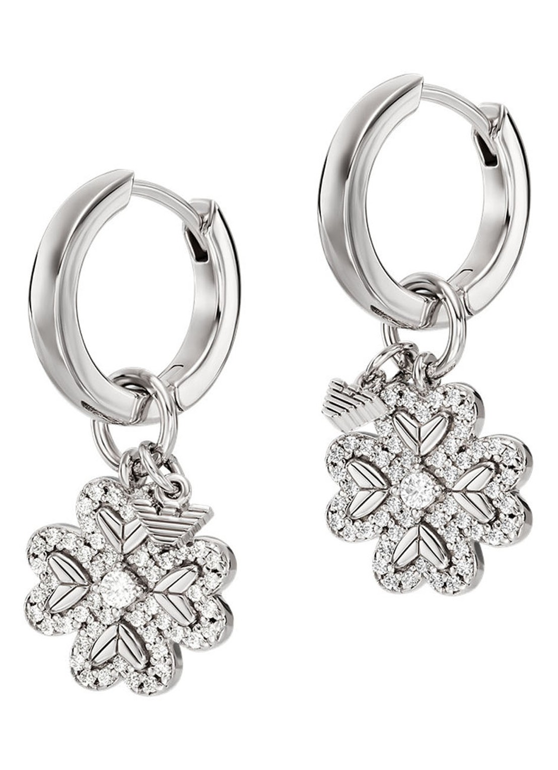 Armani Oorringen van zilver EG3608040 - voorkant zilver