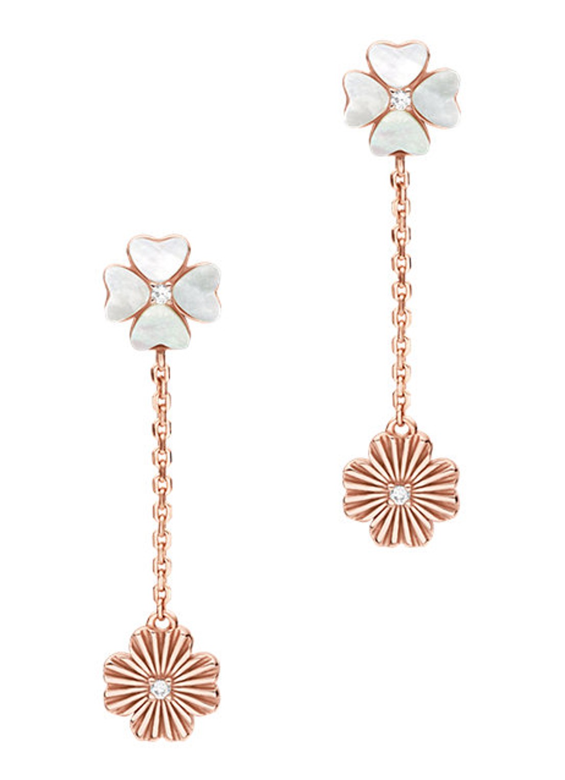 Armani Oorstekers van zilver  EG3652221 - detail roségoud
