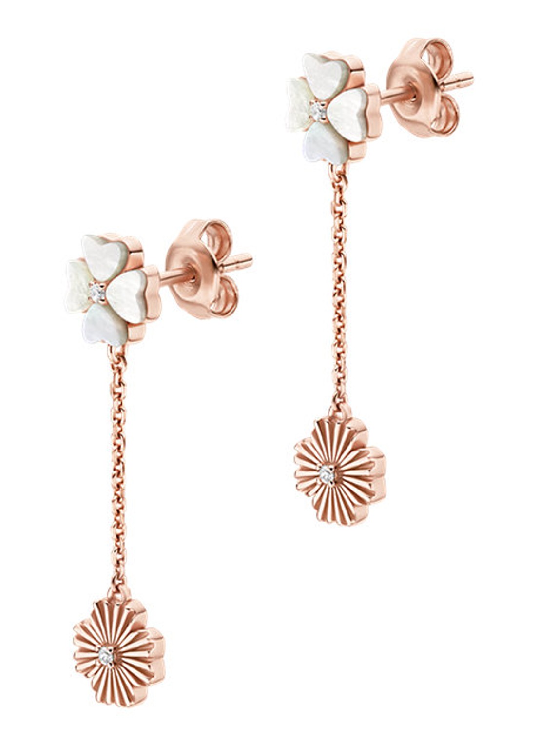 Armani Oorstekers van zilver  EG3652221 - voorkant 2 roségoud