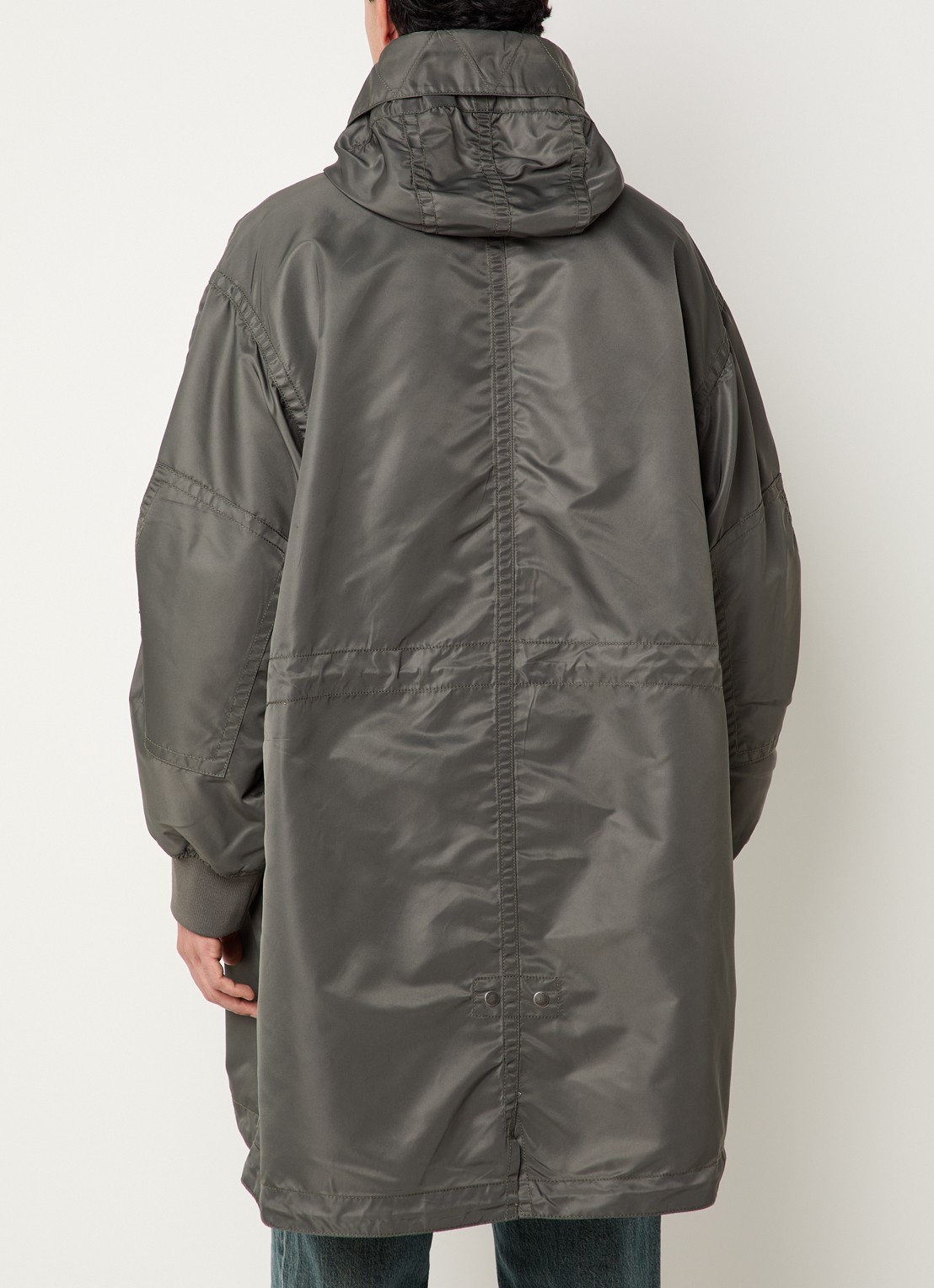 Armani Parka met capuchon - achterkant 3 taupe