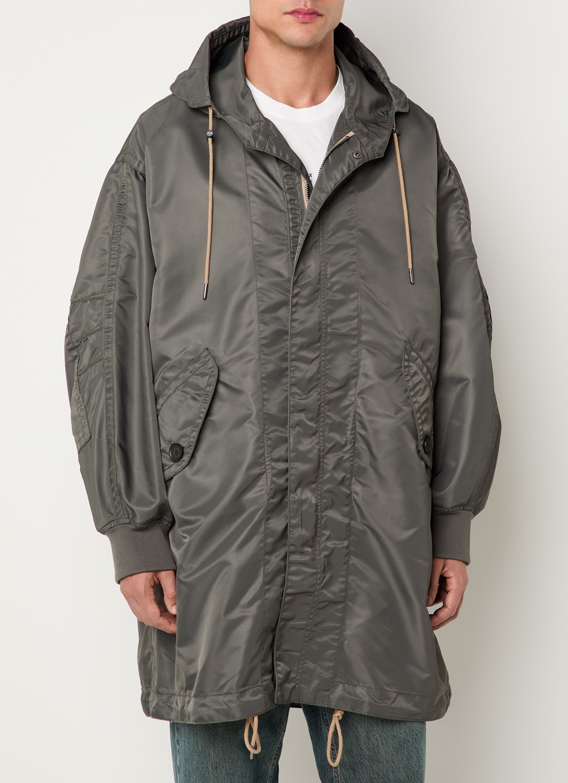 Armani Parka met capuchon - detail 4 taupe