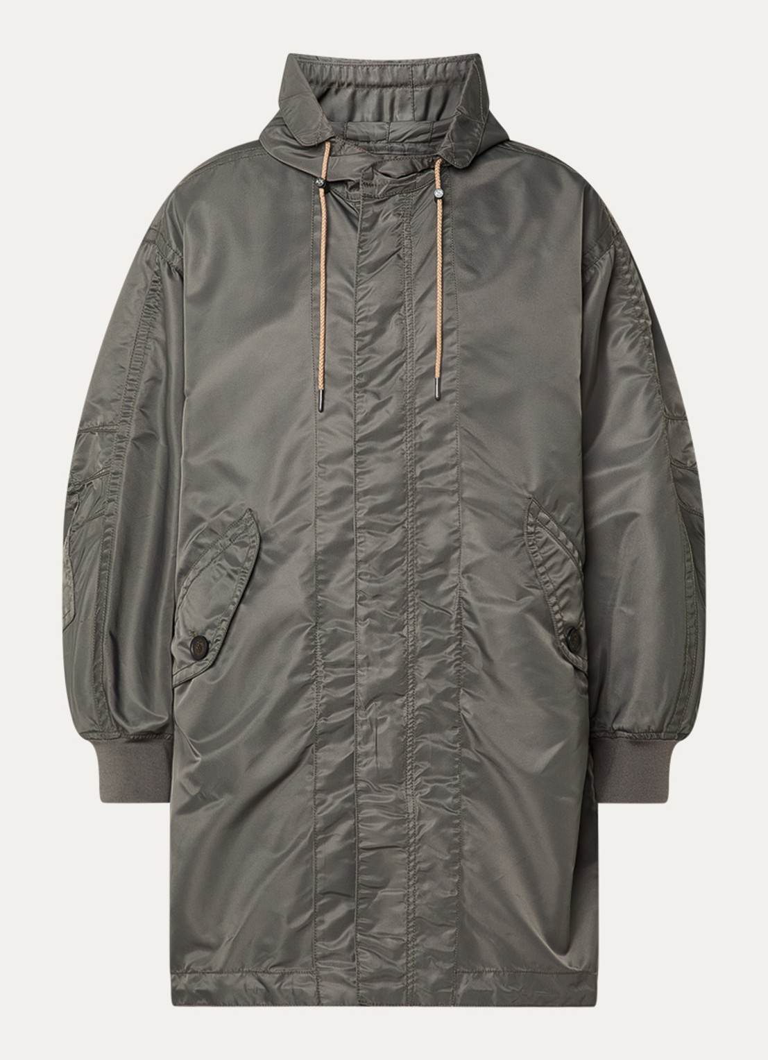 Armani Parka met capuchon - voorkant taupe