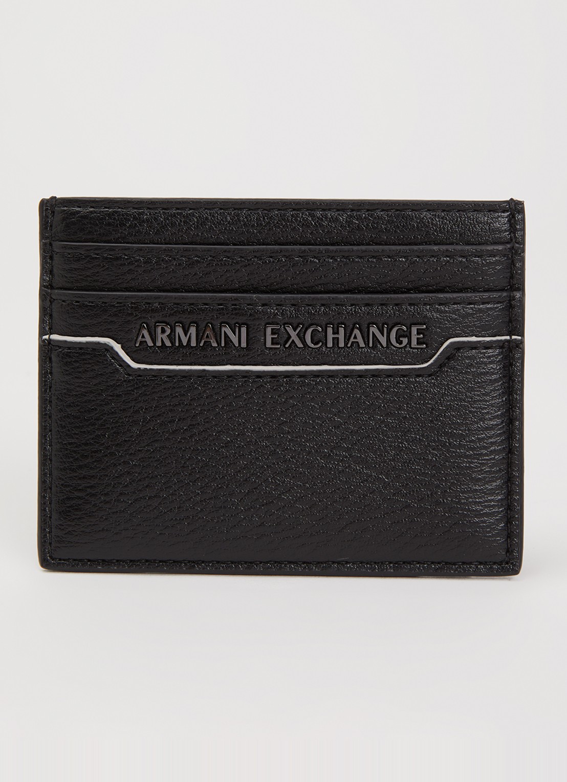 Armani Pasjeshouder met logo - voorkant antraciet