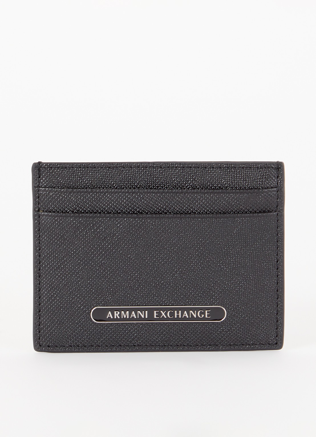 Armani Pasjeshouder met logo - voorkant 2 diepzwart