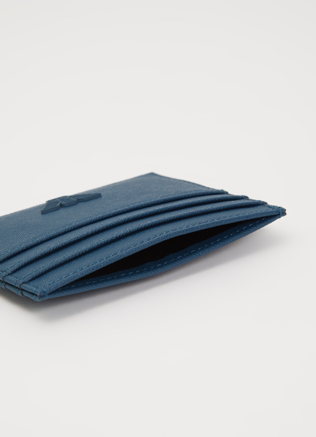 Armani Pasjeshouder met logo - voorkant 2 donkerblauw