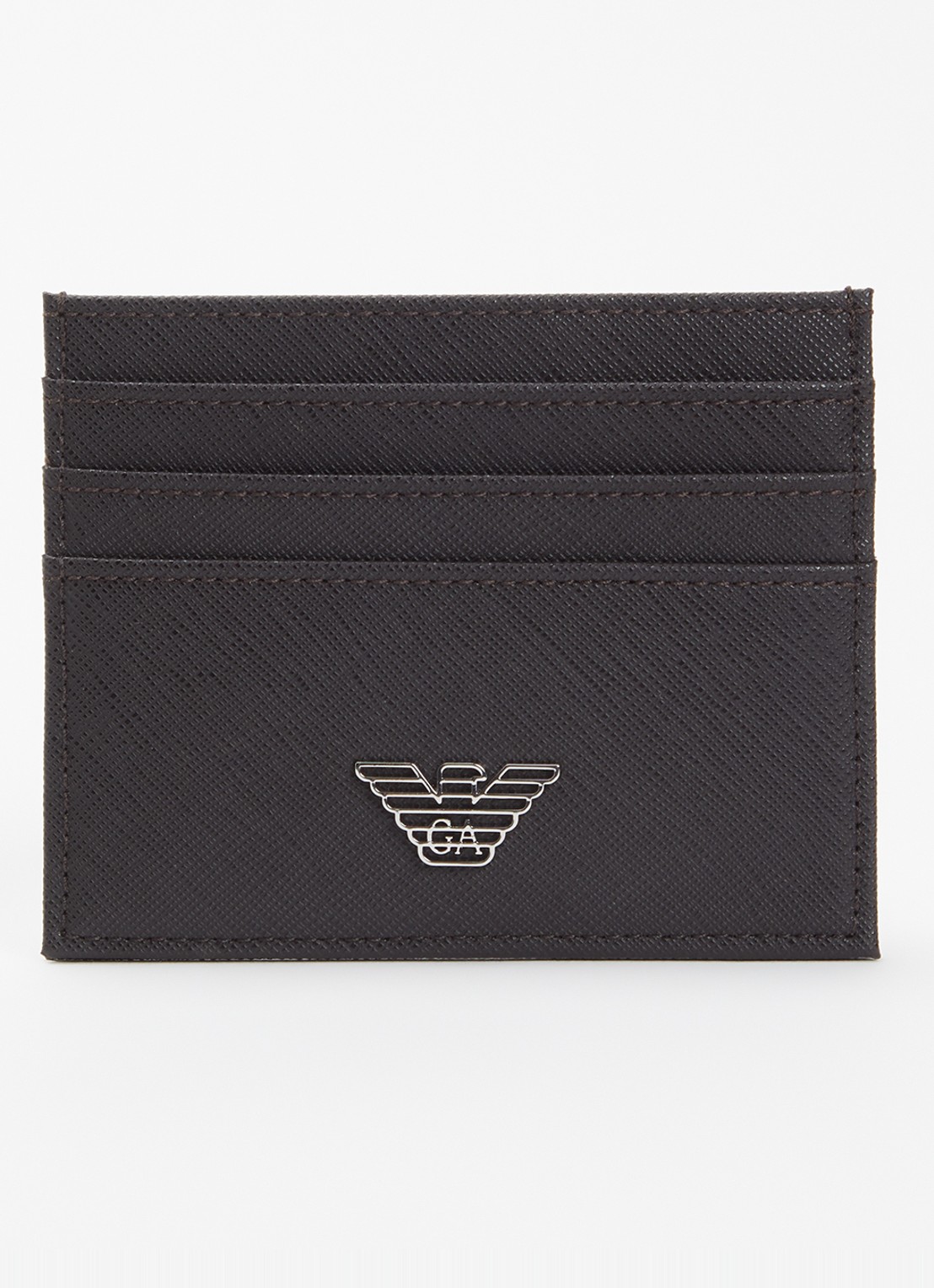 Armani Pasjeshouder met logo - voorkant bruin