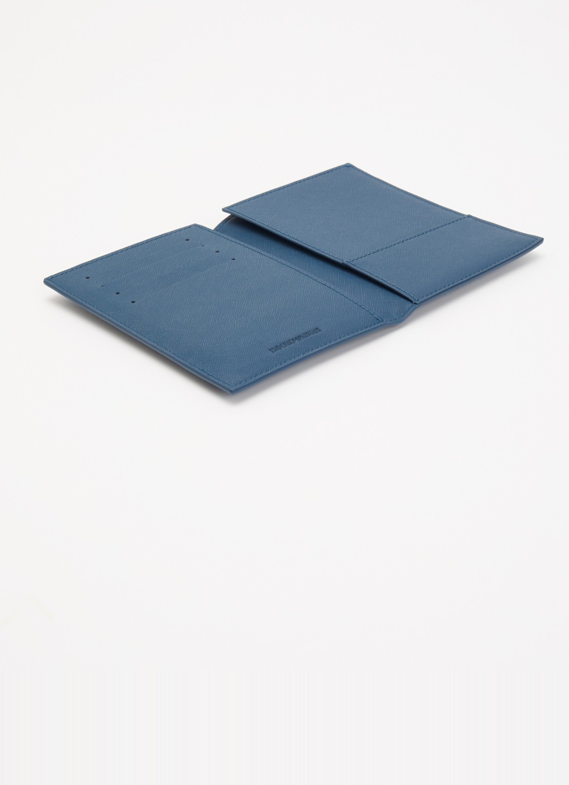 Armani Paspoortetui van leer - voorkant 3 indigo