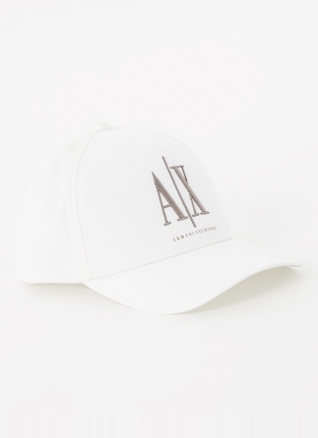 Armani Pet met logoborduring - voorkant gebroken wit