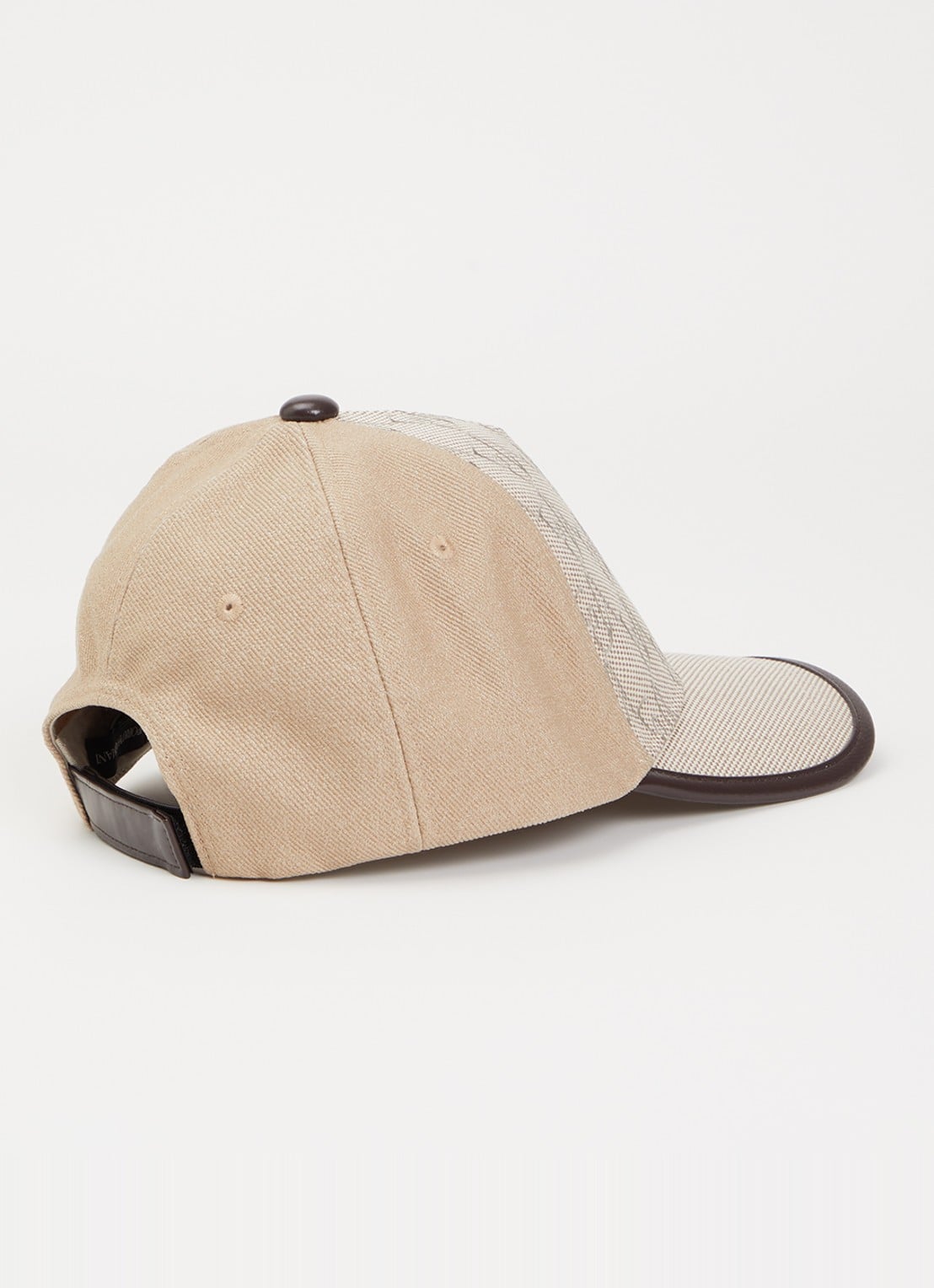Armani Pet van denim met logoprint - detail beige