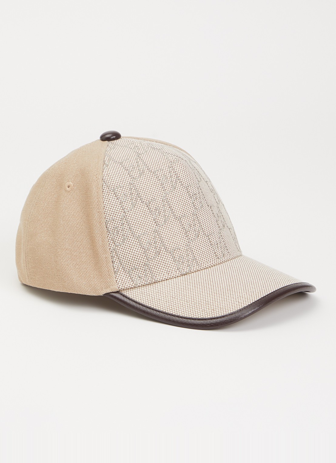 Armani Pet van denim met logoprint - voorkant 2 beige