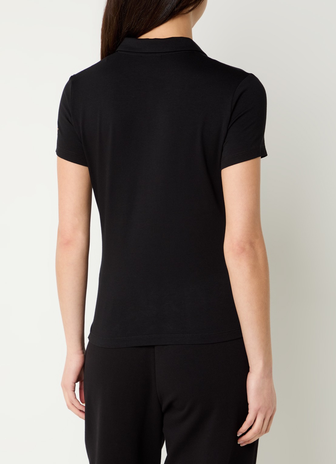 Armani Polo met logo en strass - achterkant 3 zwart