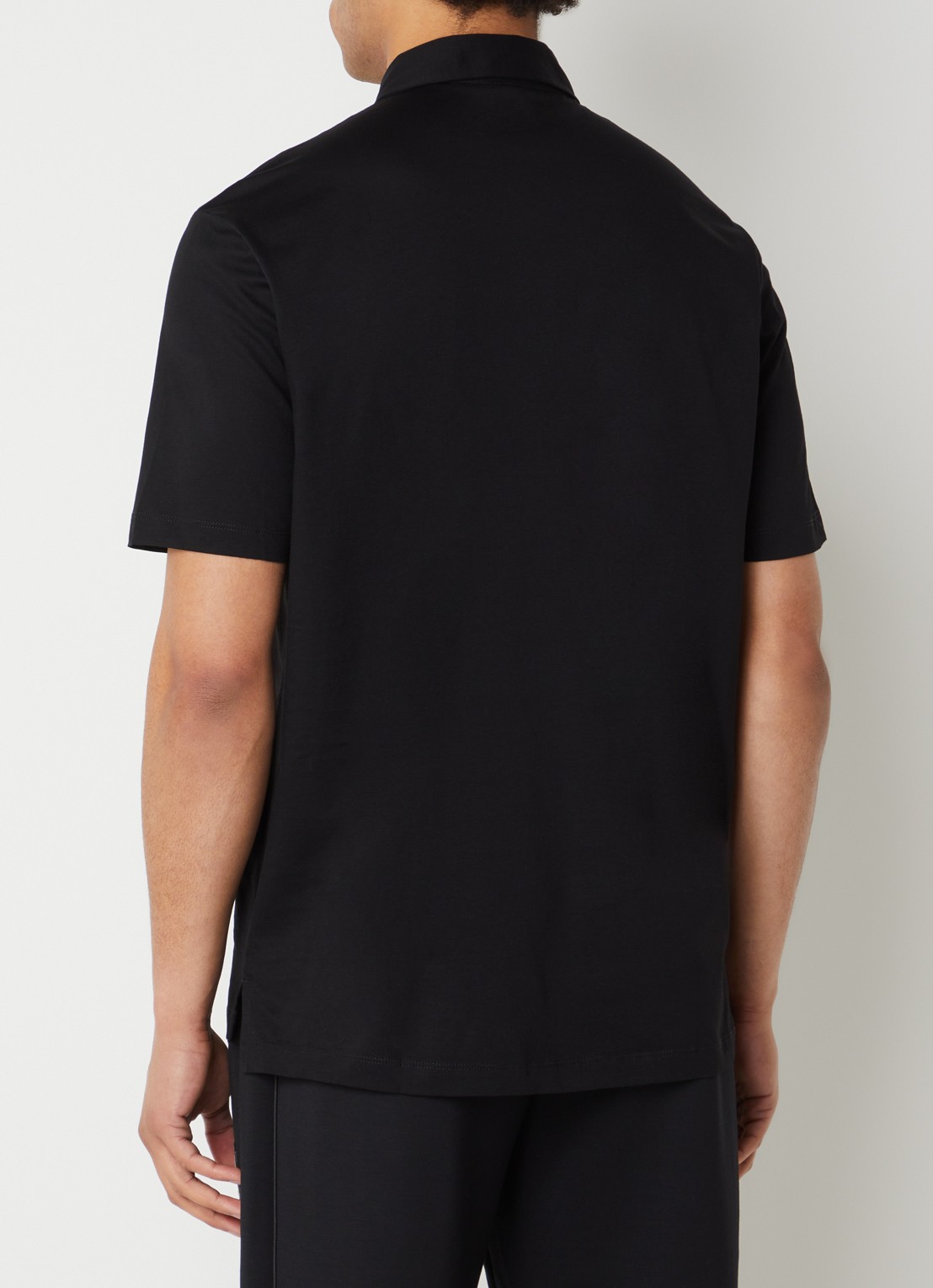 Armani Polo met logo - achterkant 4 zwart