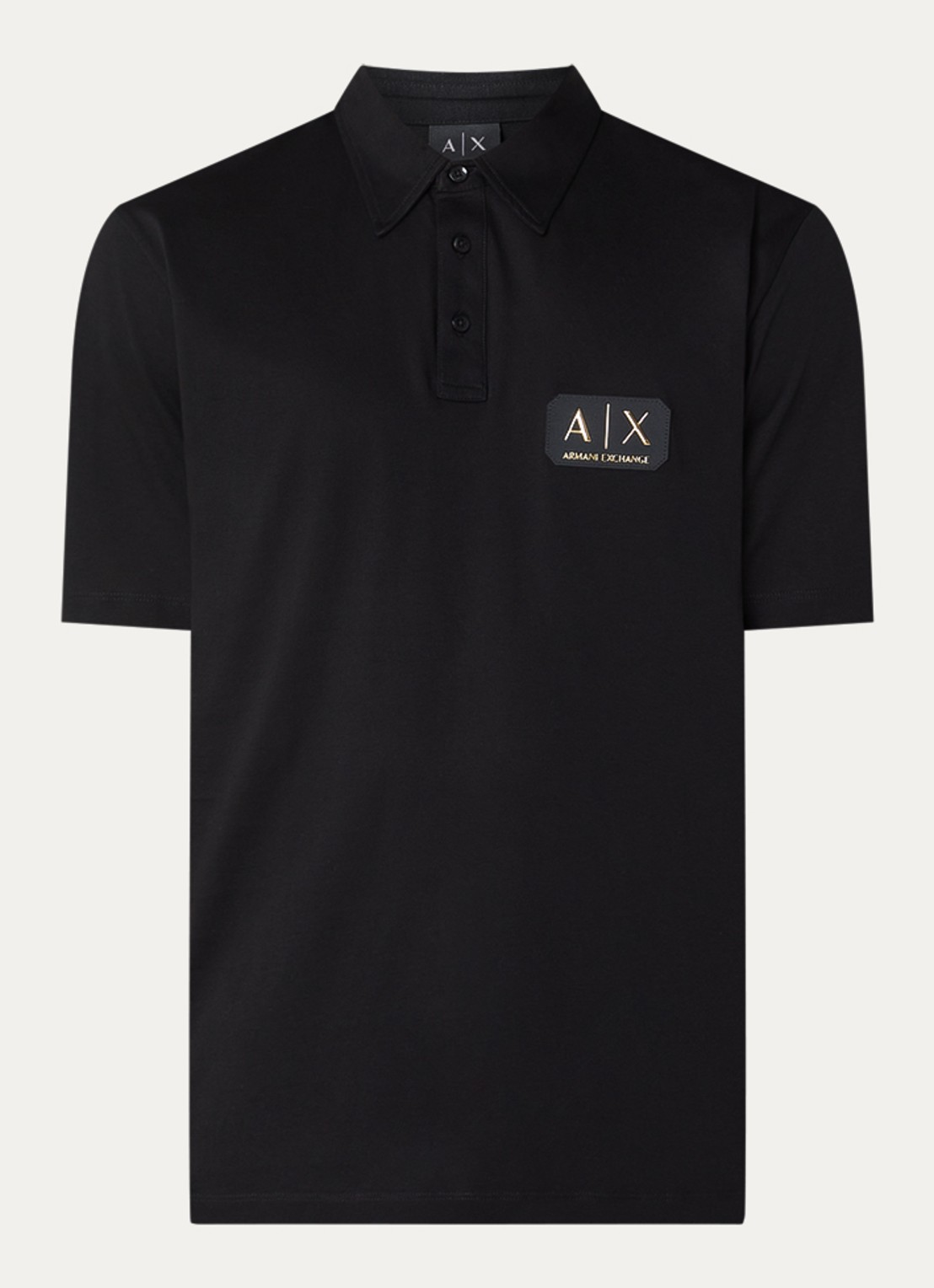 Armani Polo met logo - voorkant zwart