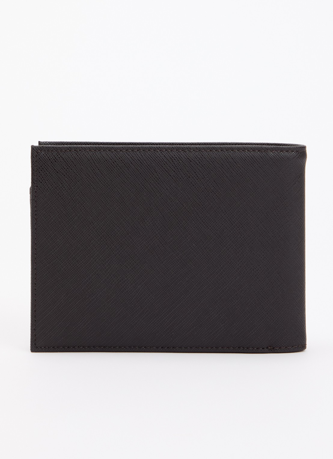 Armani Portemonnee met logo en structuur - achterkant donkerbruin