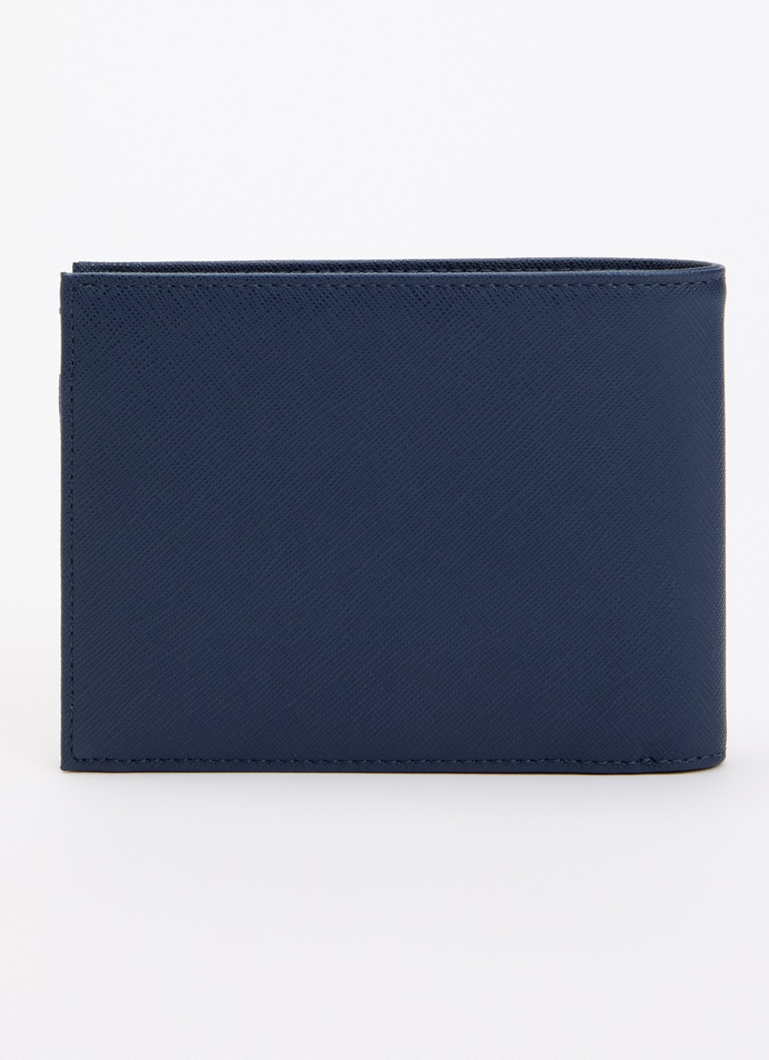 Armani Portemonnee met logo en structuur - achterkant 3 donkerblauw