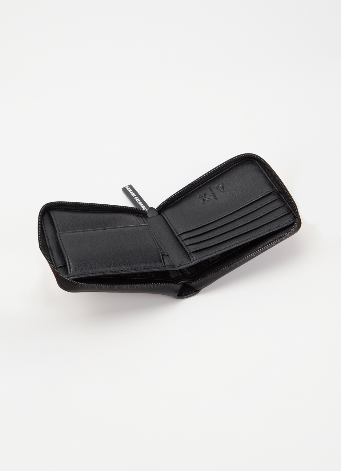 Armani Portemonnee met logo - voorkant 2 zwart