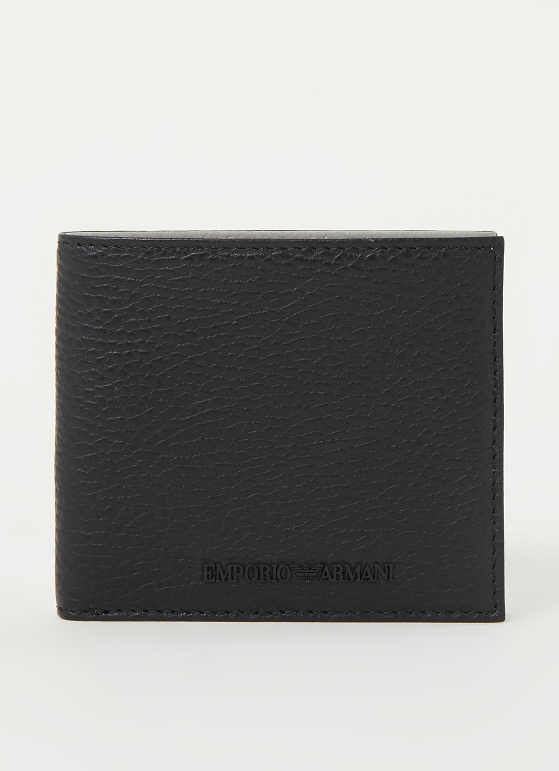 Armani Portemonnee van leer - voorkant zwart