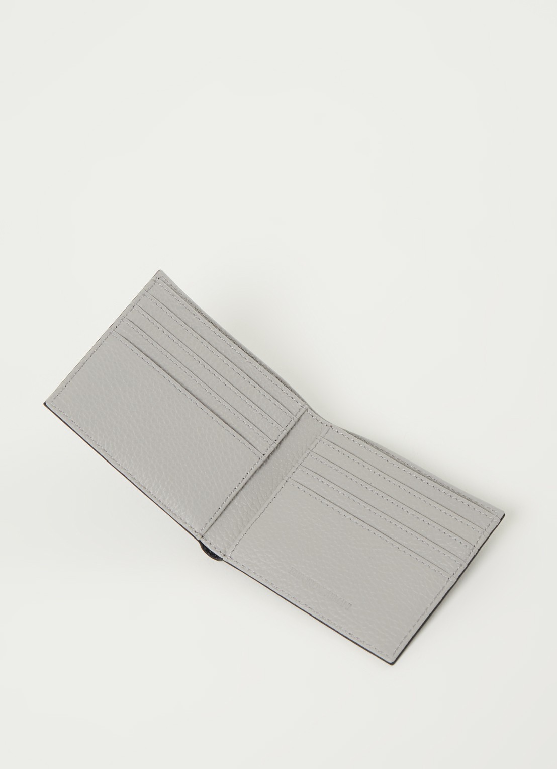 Armani Portemonnee van leer - voorkant 2 zwart