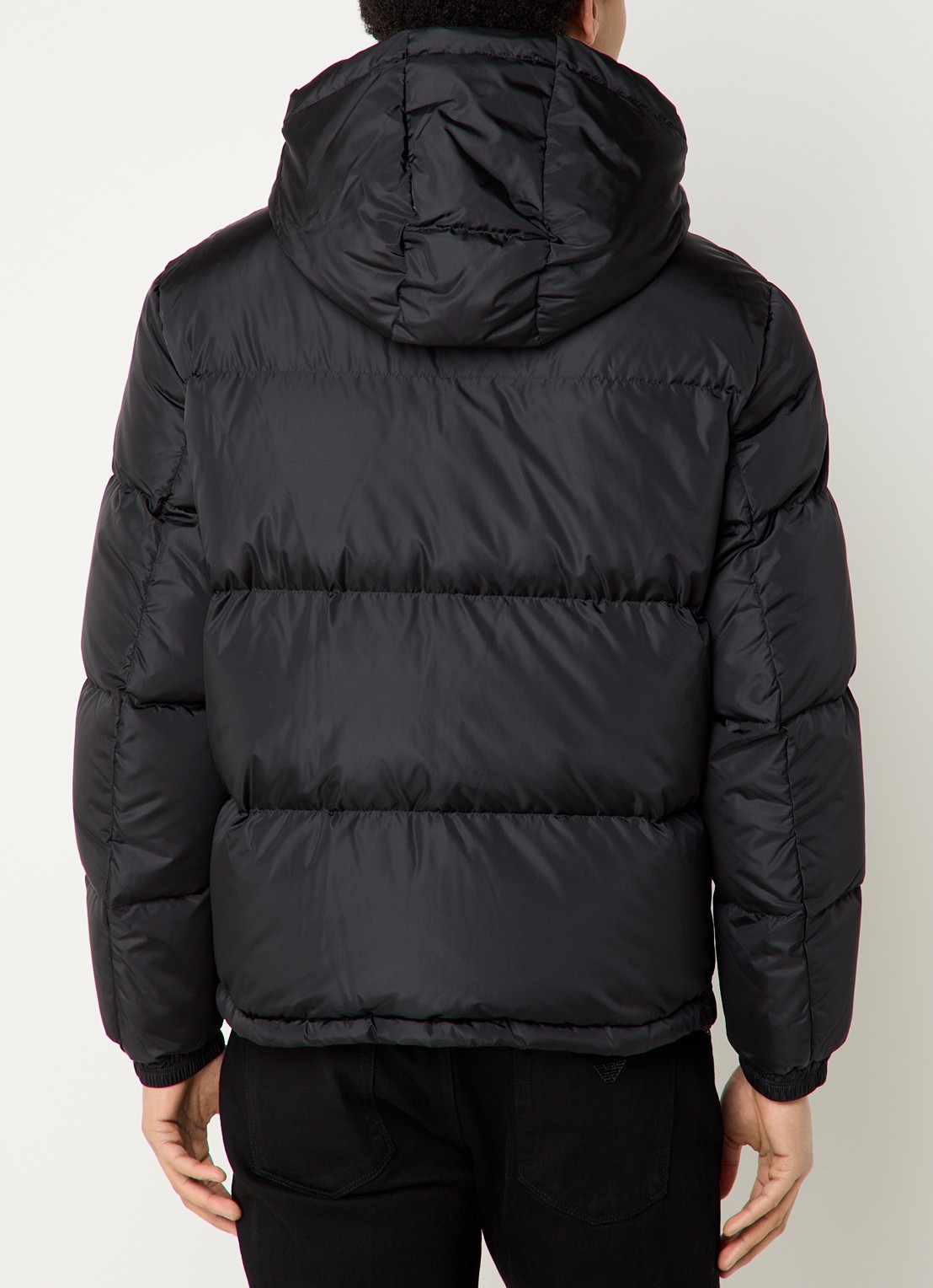 Armani Puffer jack met afneembare capuchon - achterkant 3 zwart