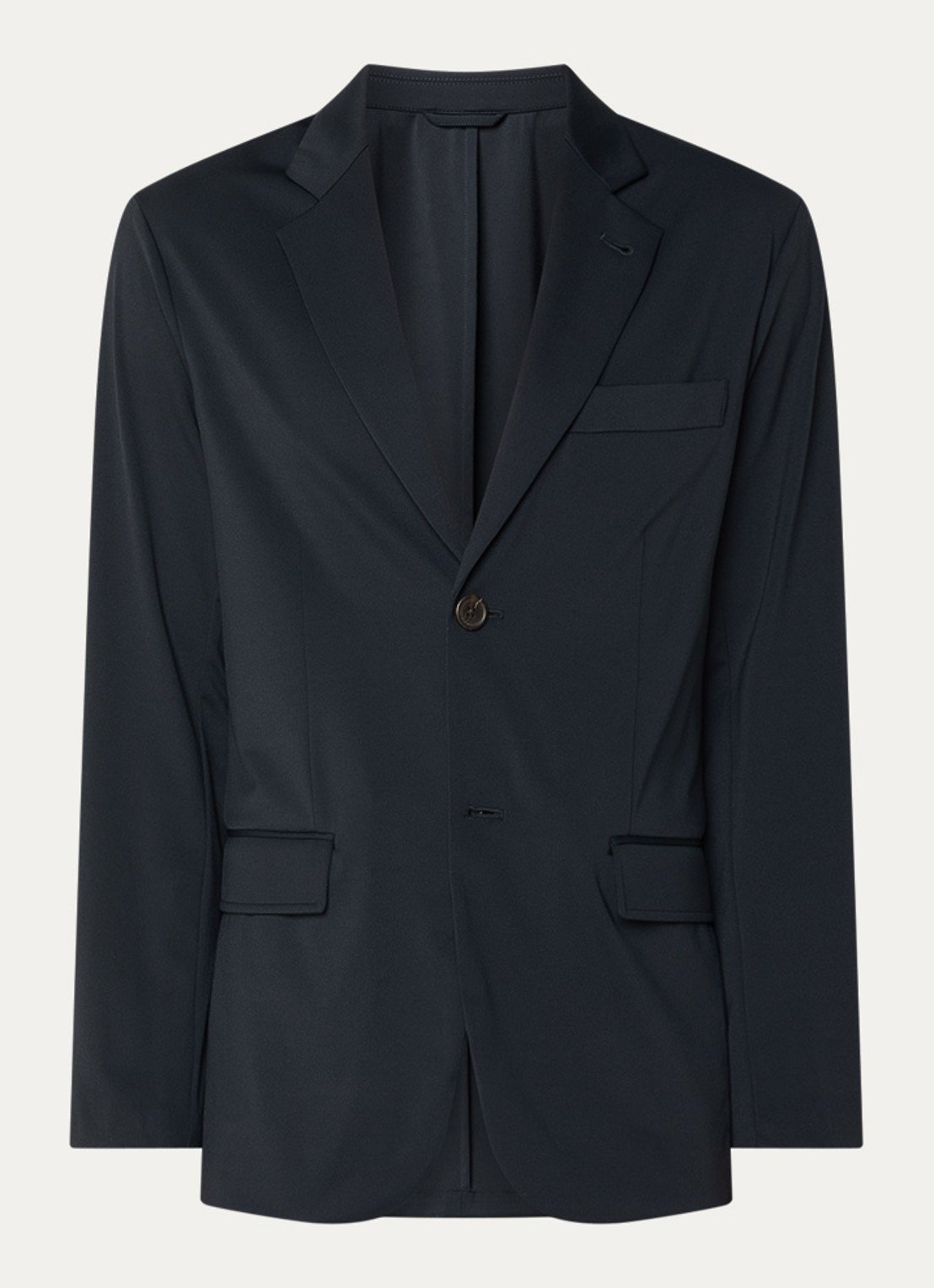 Armani Regular fit colbert met klepzakken - voorkant donkerblauw