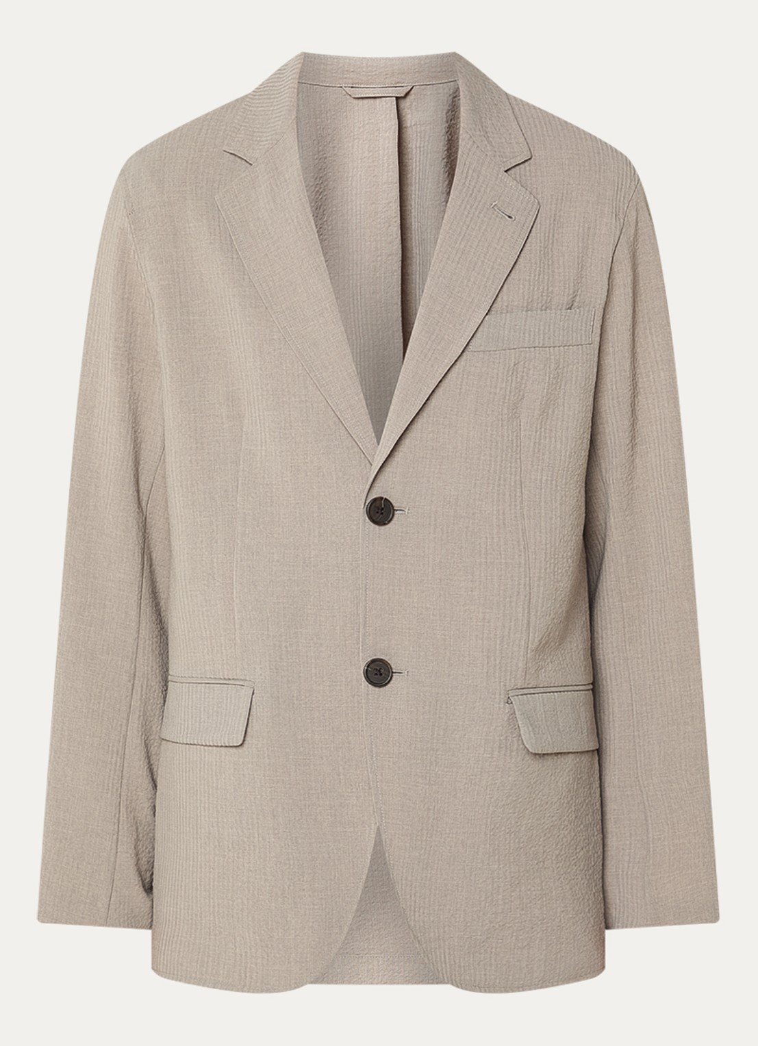 Armani Regular fit colbert met klepzakken - voorkant 2 donkerbeige