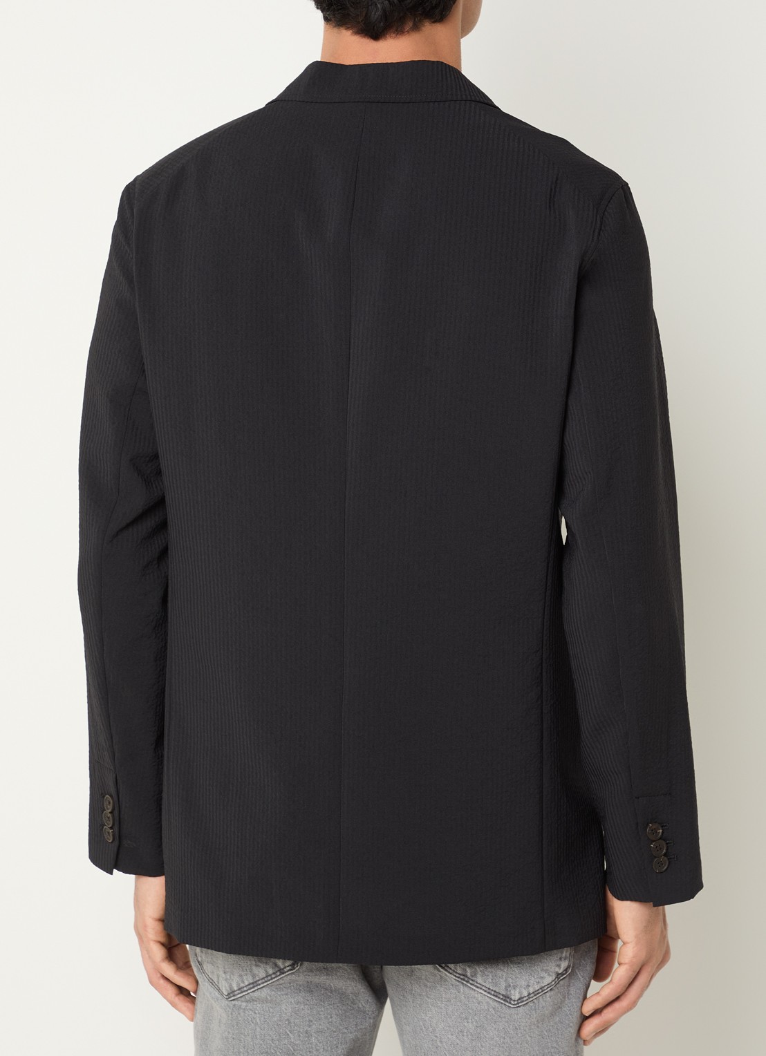 Armani Regular fit colbert met klepzakken - achterkant 2 zwart