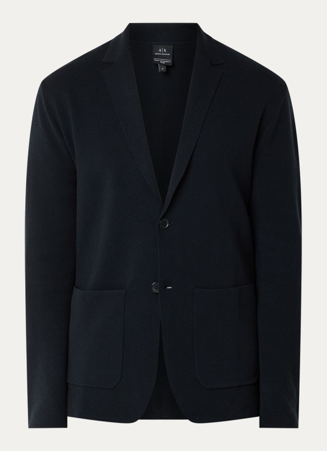 Armani Regular fit colbert met opgestikte zakken - voorkant 3 donkerblauw