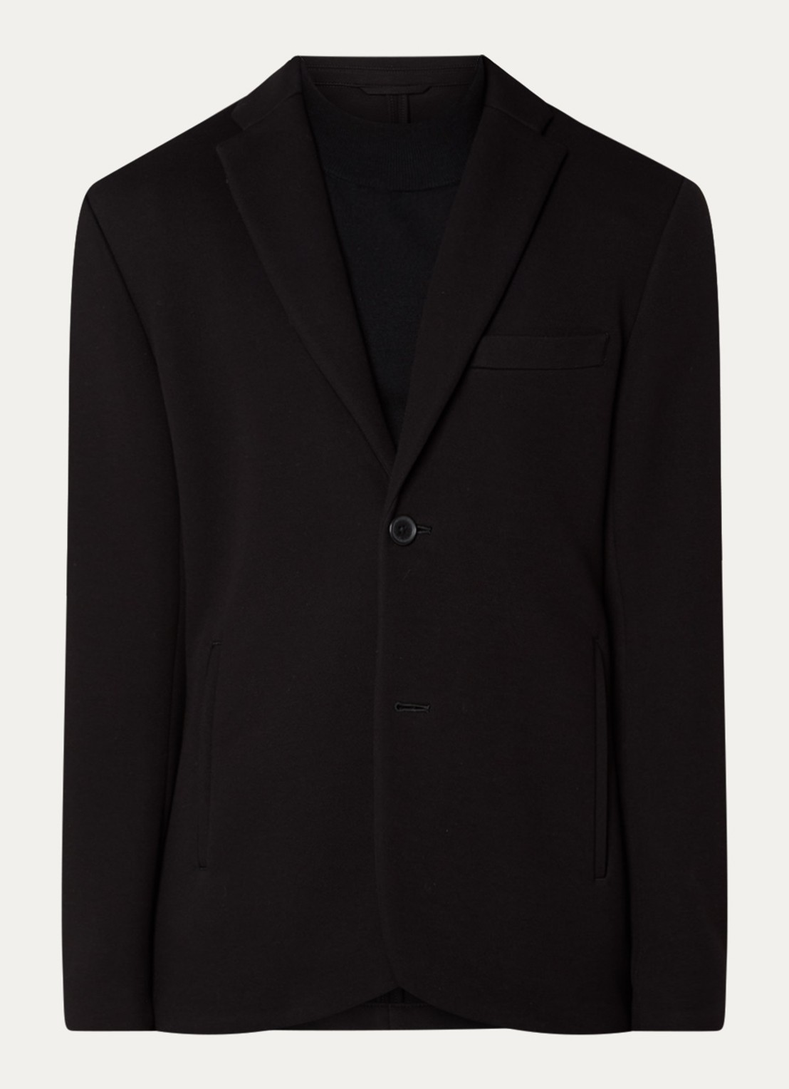 Armani Regular fit colbert met steekzakken - voorkant zwart