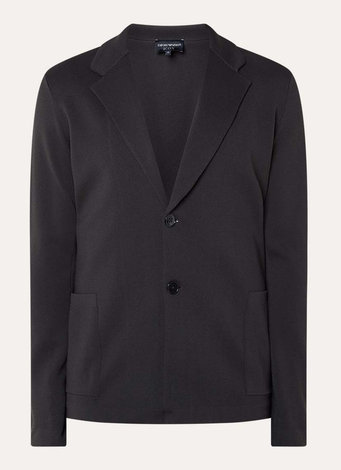 Armani Regular fit colbert met steekzakken - voorkant zwart