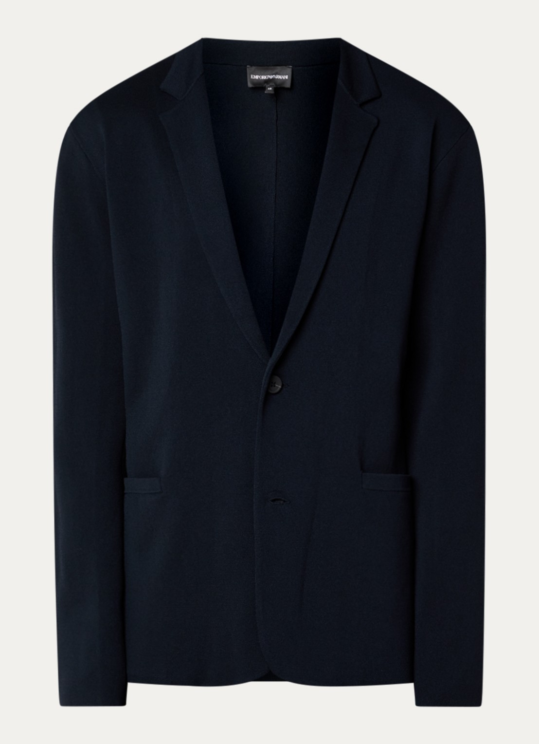 Armani Regular fit colbert met steekzakken - voorkant 2 donkerblauw