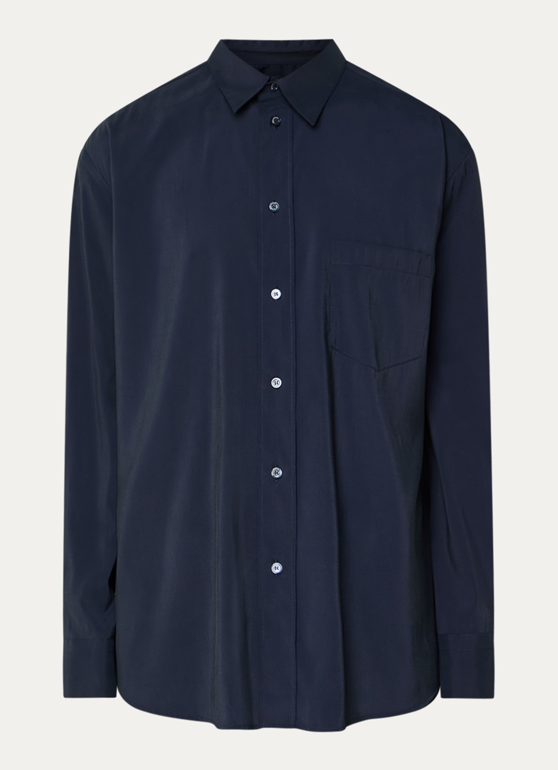 Armani Regular fit overhemd met borstzak - voorkant 3 donkerblauw