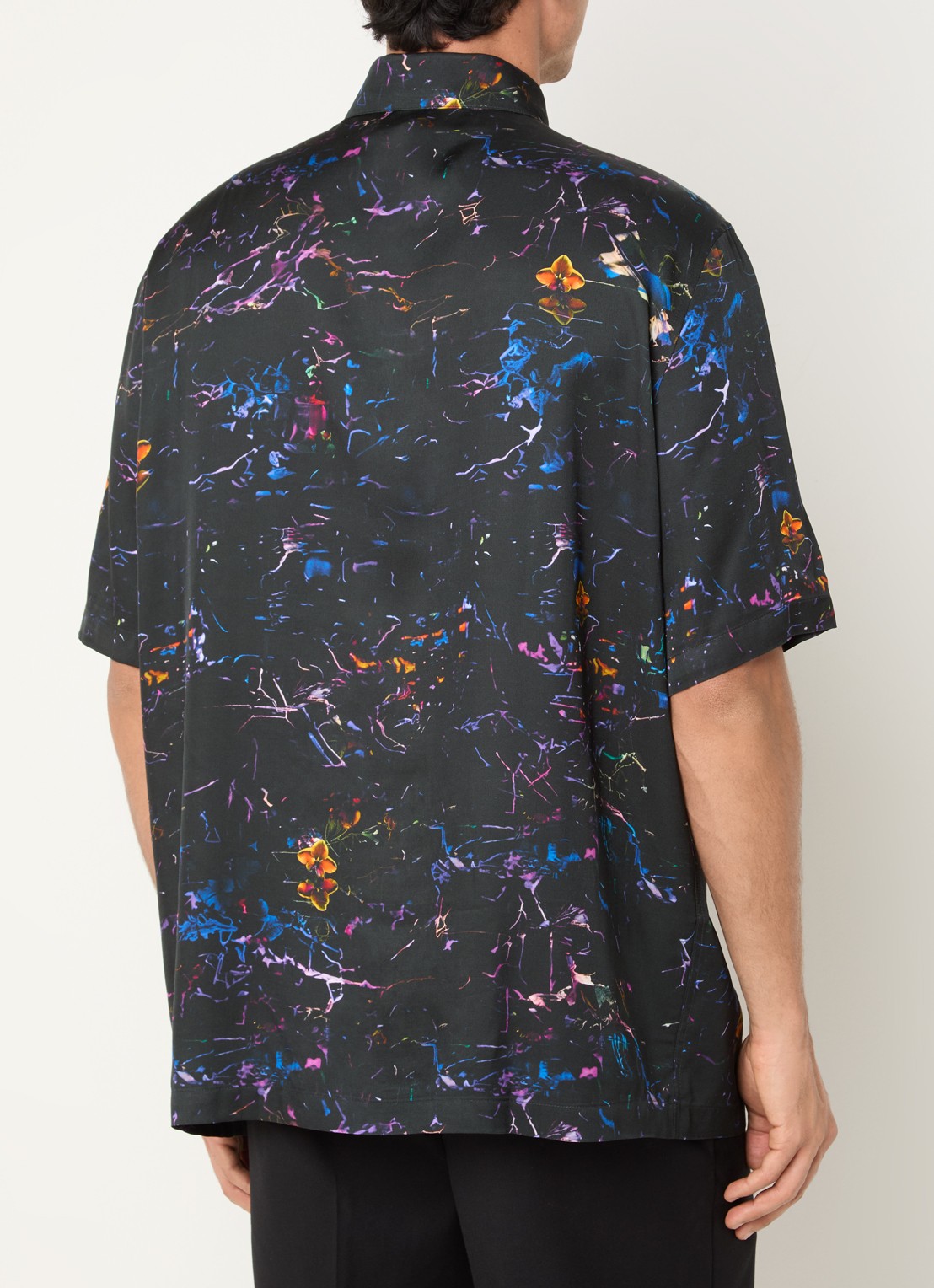Armani Regular fit overhemd met grafische print - achterkant 4 zwart