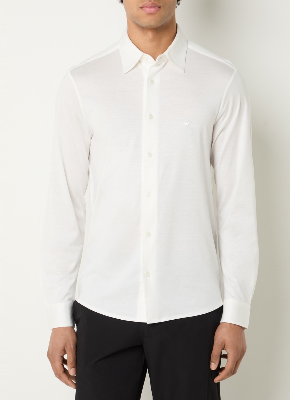Armani Regular fit overhemd met logo - detail 4 wit