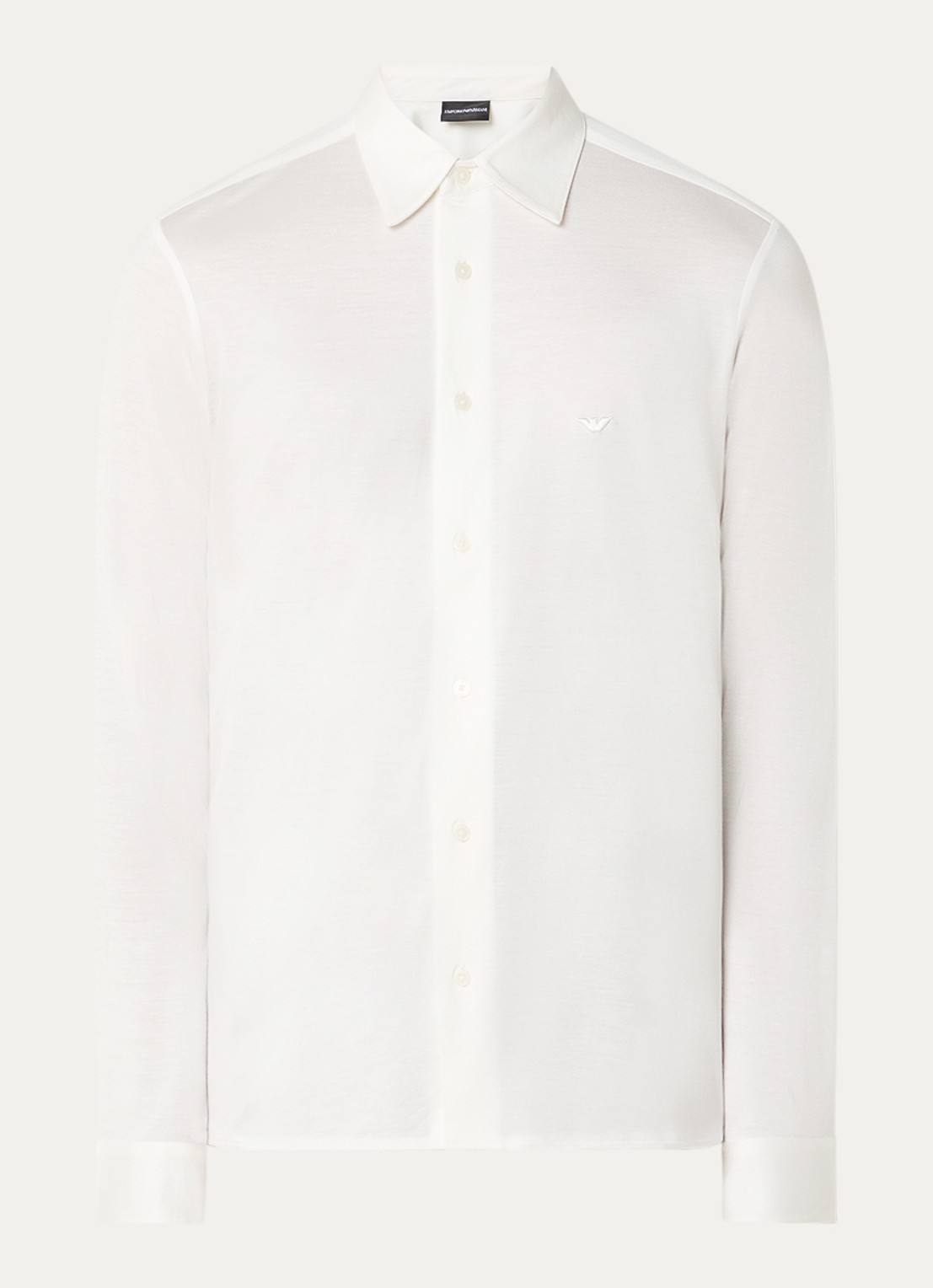 Armani Regular fit overhemd met logo - voorkant 2 wit
