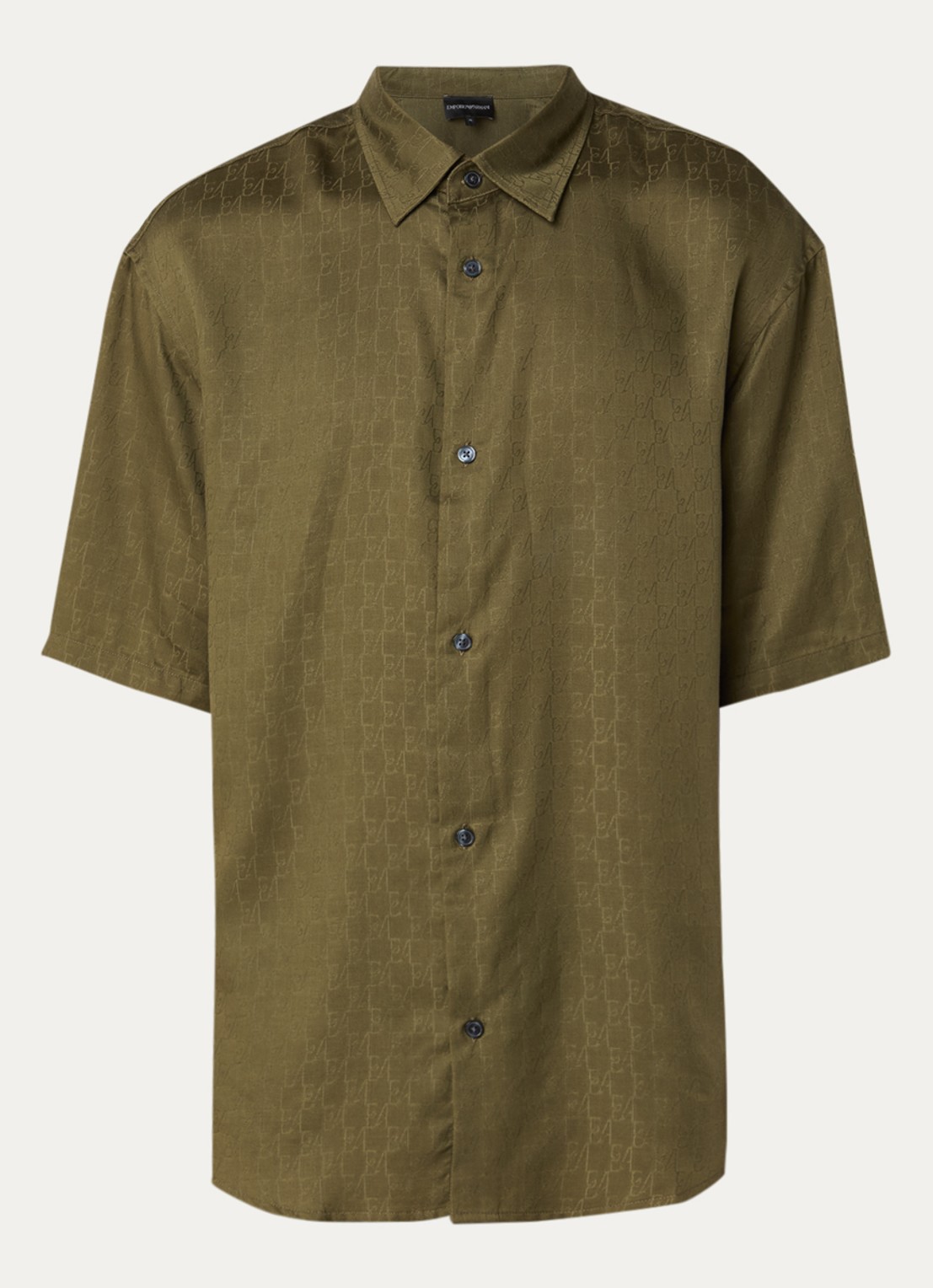 Armani Regular fit overhemd met logoprint - voorkant 3 groen