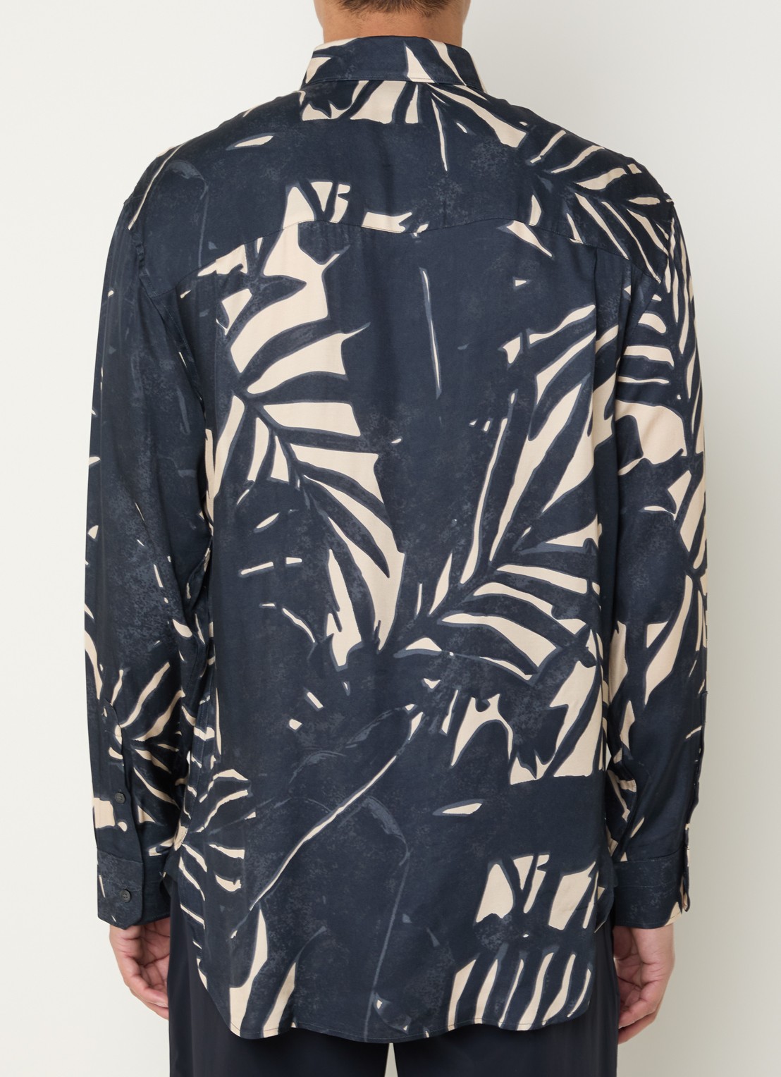 Armani Regular fit overhemd met print - achterkant 3 donkerblauw