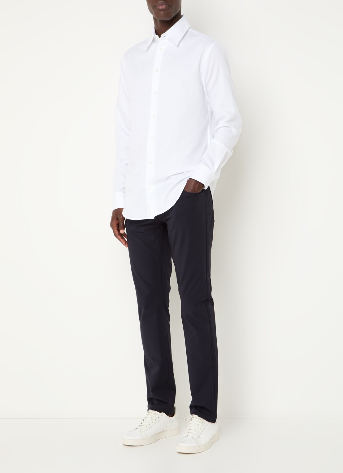 Armani Regular fit overhemd met stretch - voorkant 3 wit