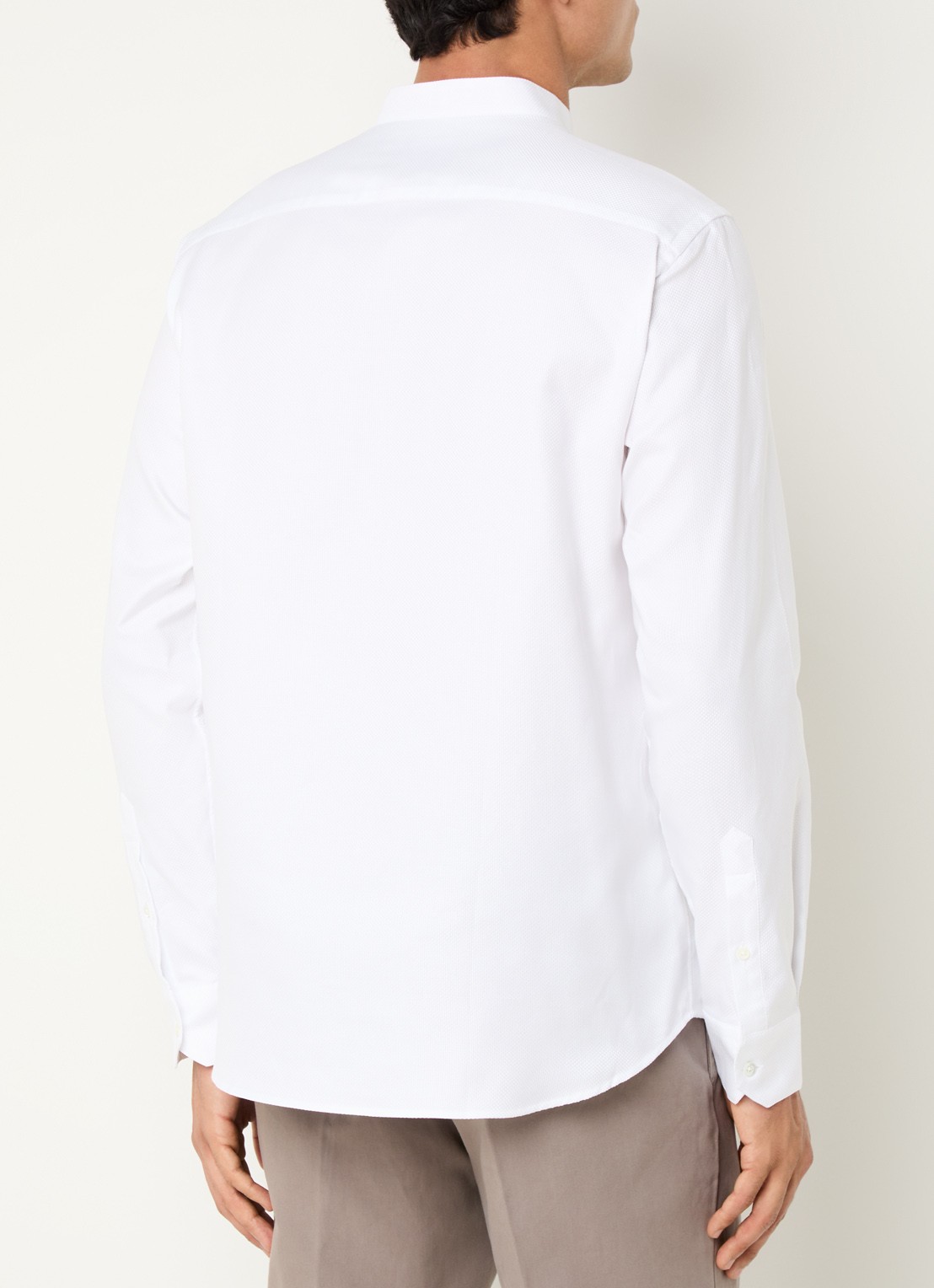 Armani Regular fit overhemd met stretch - achterkant 2 gebroken wit