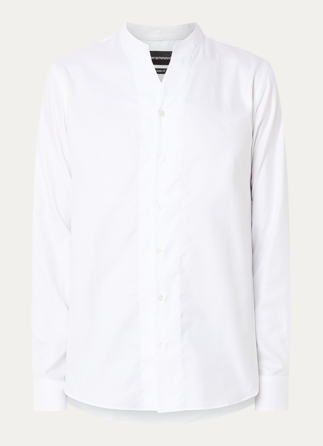 Armani Regular fit overhemd met stretch - voorkant 3 gebroken wit