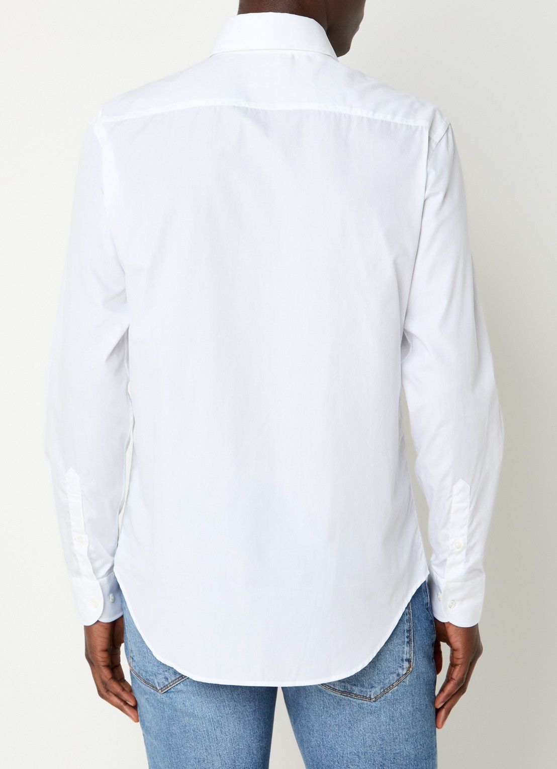 Armani Regular fit overhemd met stretch - achterkant gebroken wit