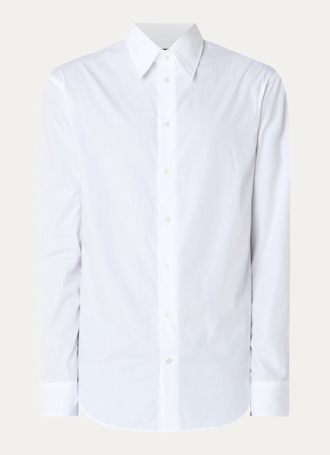 Armani Regular fit overhemd met stretch - voorkant 2 gebroken wit